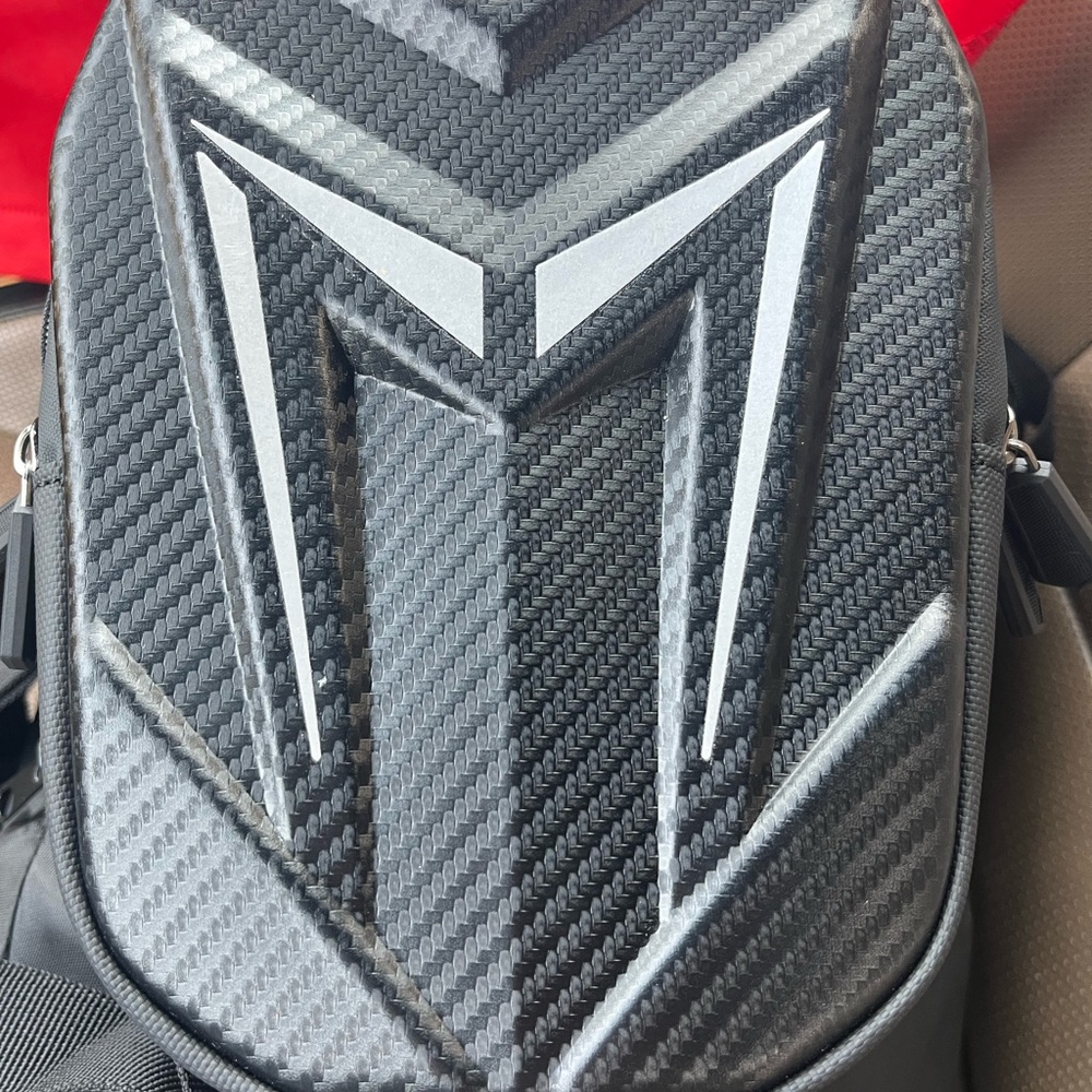 Black and Silver Belt Bag with Modern Sporty Design